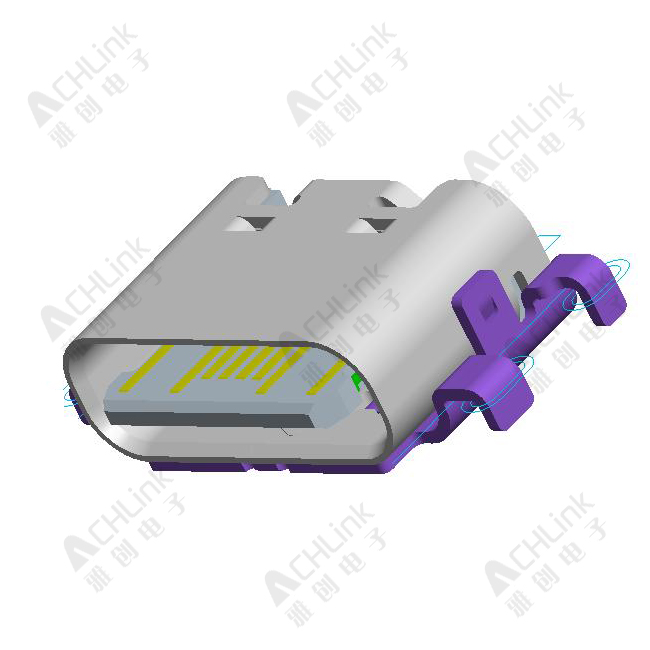 USB CF 16PIN(L=6.35) MID MOUNT 0.8 WITH COVER
