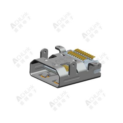 Micro HDMI (D type) 19Pin receptacle 0.40 Pitch. Top-mount. Board-Height=2.95mm Dual-SMT type