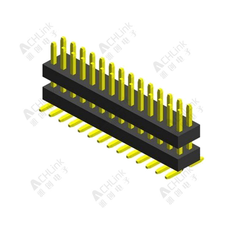 PIN HEADER PH1.0*1.0MM DOUBLE ROW DOUBLE PLASTIC SMT H=1.00MM
